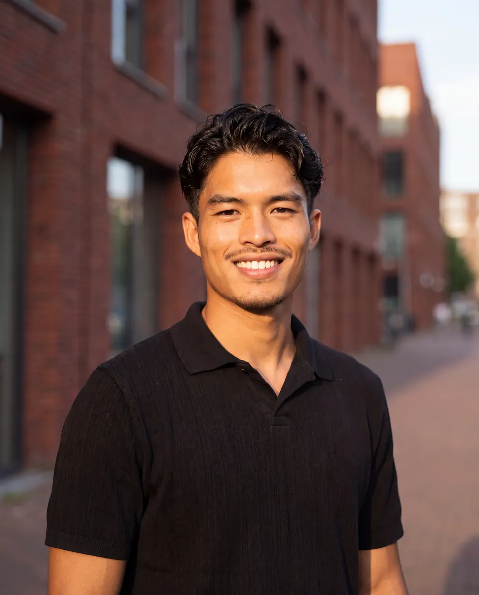 Portret van Kwin, oprichter van zichtwerf studio